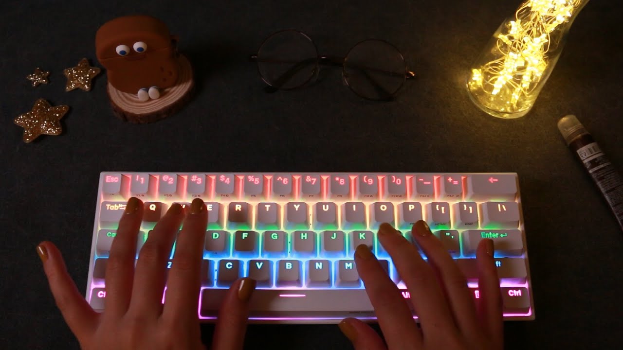 ASMR 집중할때 듣기좋은 쫀득한 키보드 소리 ⌨✨ / 카일 백축, 적축 /나무 계산기/기계식 계산기/ Keyboard sounds / Kailh White, Red switch