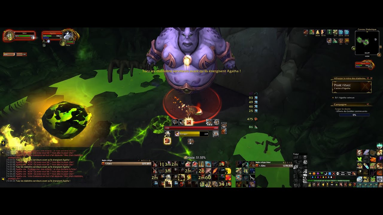 World of Warcraft Shadowlands Légion warrior fury Challenge Agatha kill  #DAYONEAGAIN! Këro Hyjal-EU