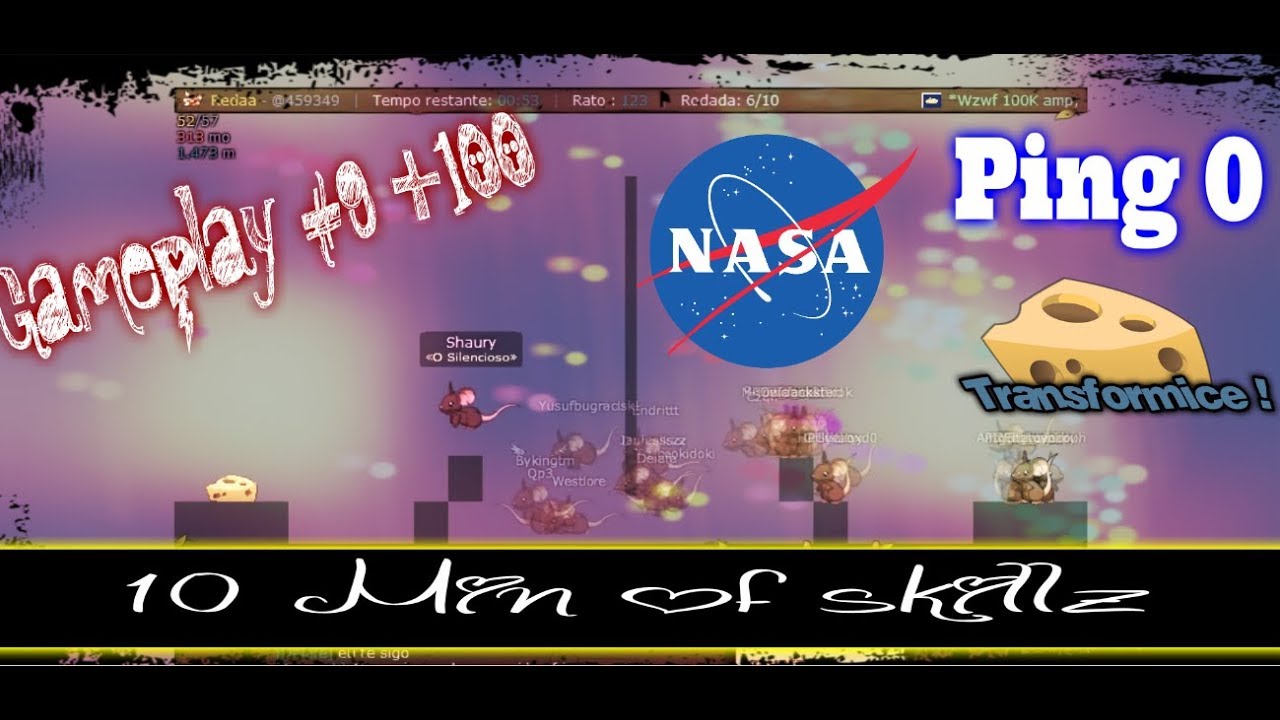 Transformice - Brkrmn (+100 Mice [NASA] - 10 MIN) Racing Gameplay #9