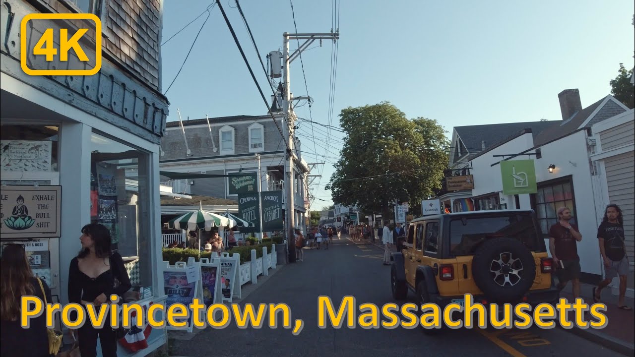 Driving in Downtown Provincetown, Massachusetts - 4K60fps