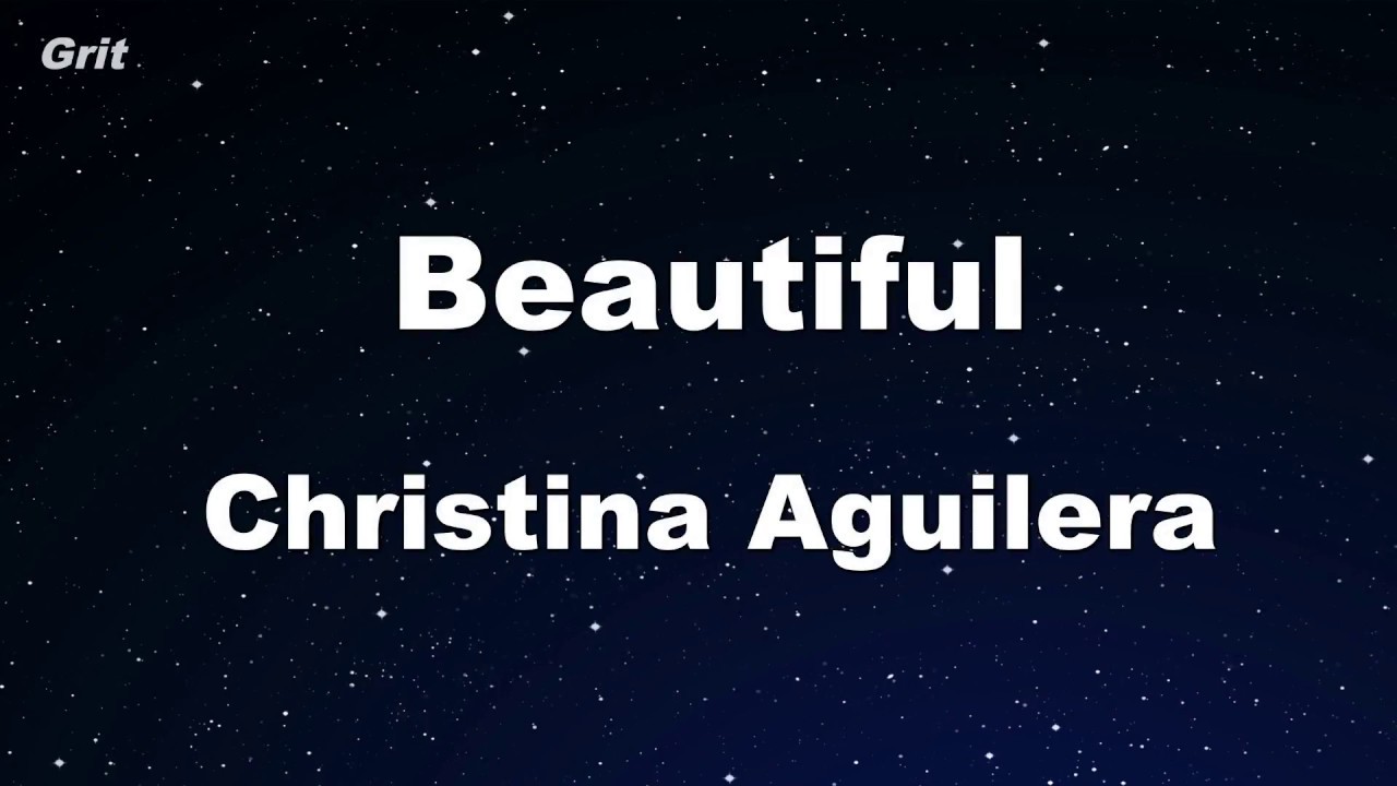Beautiful - Christina Aguilera Karaoke 【No Guide Melody】 Instrumental