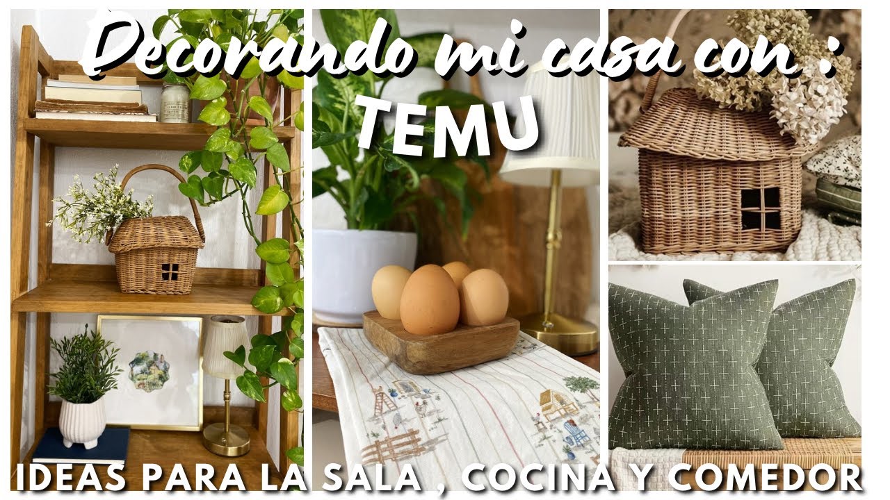 🪴Decorando mi casa con @Temu  🧺 Haul de cosas para mi sala , cocina y comedor 🌼 Yo soy Heidi