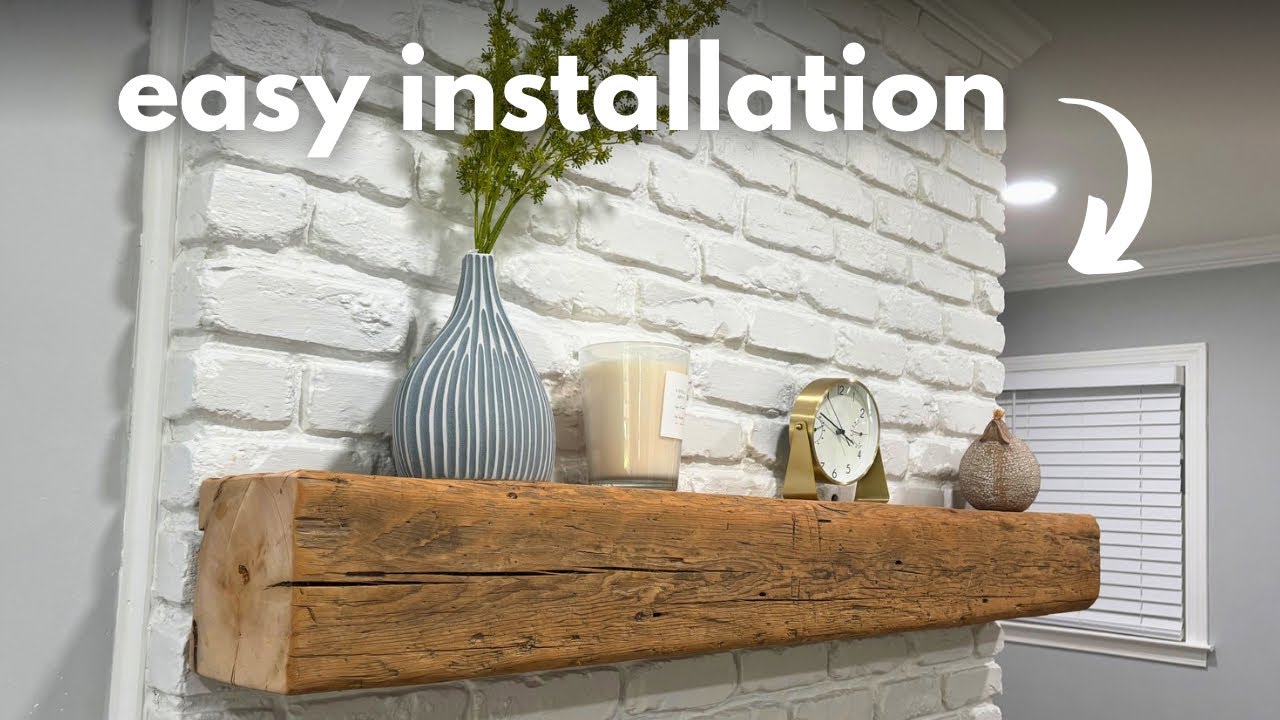 How to Install a Mantel on a Brick Fireplace | Easy DIY Tutorial