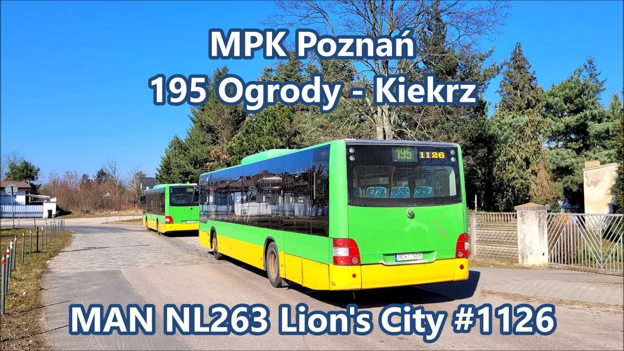 MPK Poznań - linia 195, MAN NL263 Lion's City #1126