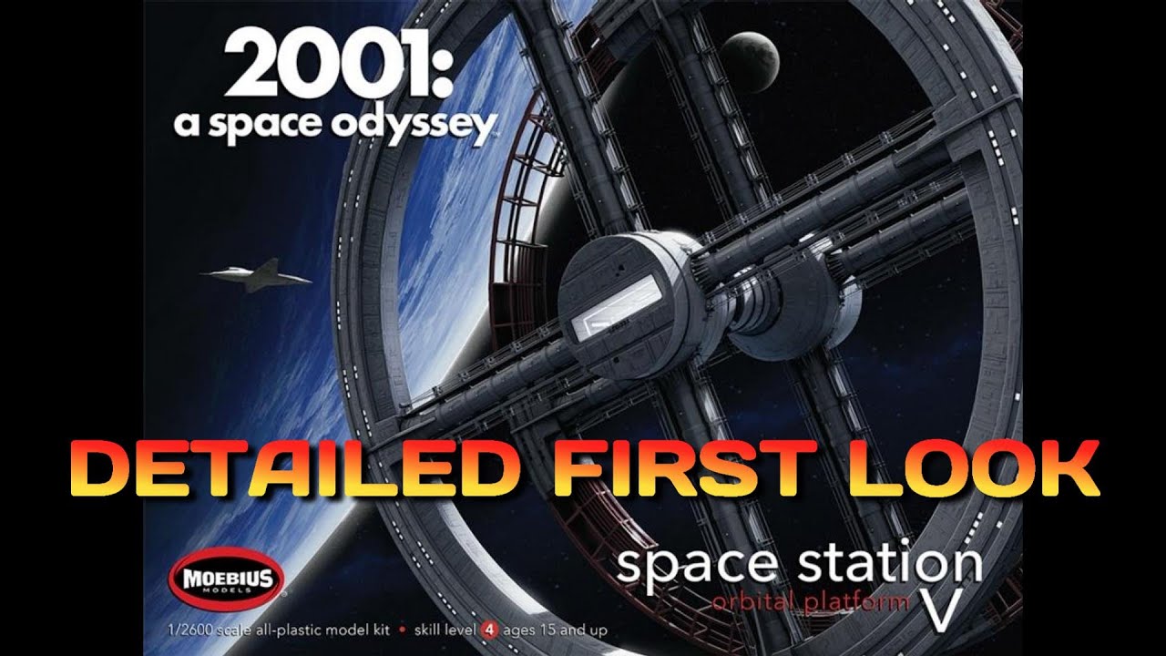 2001 A Space Odyssey Space Station V - Orbital Platform Open Box Review by Moebius Models