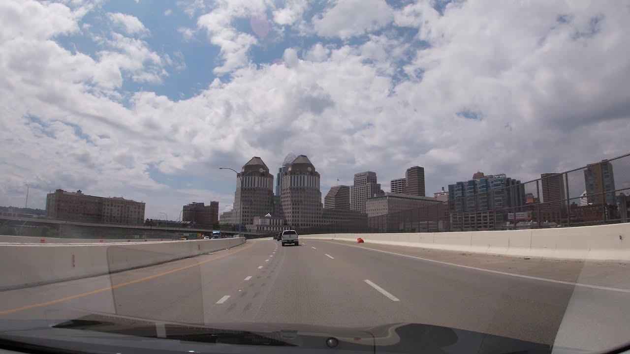 Interstate 71 South from Norwood, Ohio to the Brent Spence Bridge Ride Along.