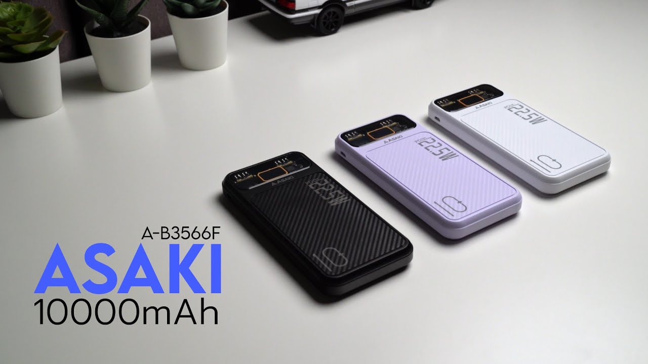 รีวิว ASAKI A-B3566F Powerbank Fast Charge 10000mAh ราคา 4xx บาทเท่านั้นพกขึ้นเครื่องบินได้ด้วย !