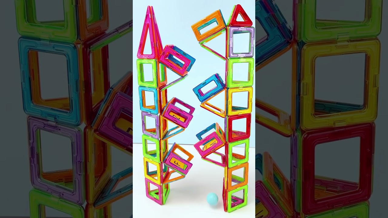 🎈Condis magnetic building blocks, a perfect combination with little balls! 💥Create endless fun!