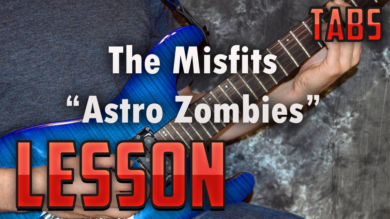 Misfits-Astro Zombies-Chords and Rhythm Guitar Lesson- Easy Power Chord Songs
