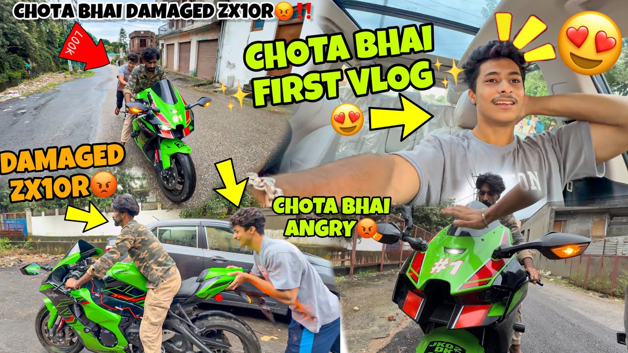 First Vlog of Chota bhai😍✨ finally | Chota bhai ne ki Zx10r Kharab🥺💔 |  Preparation for Ladakh Ride 