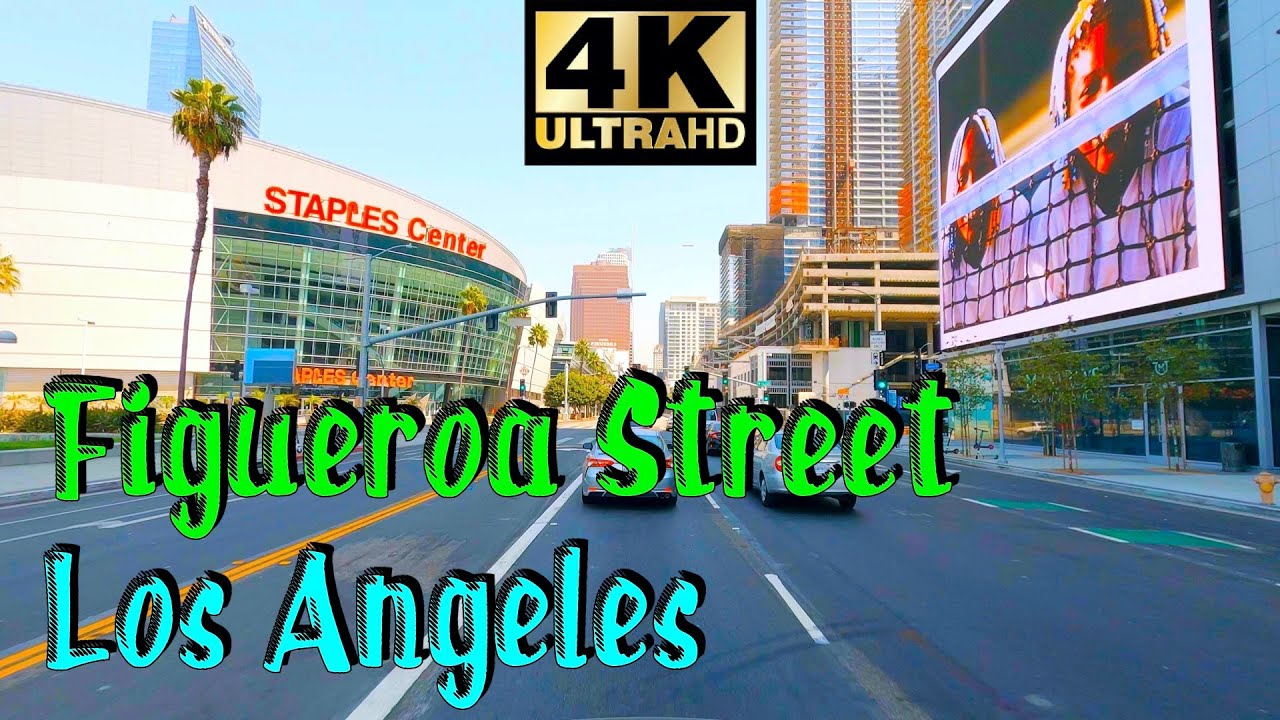 Figueroa Street, Harbor City to Downtown LA! Los Angeles Street Driving Tours. 4K