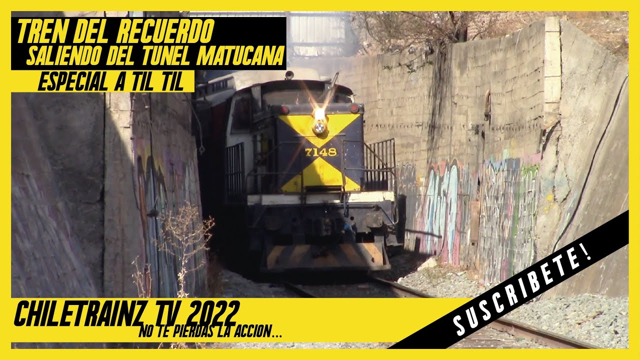 CHILE / TREN DEL RECUERDO SALIENDO DEL TUNEL MATUCANA - LADO YUNGAY.
