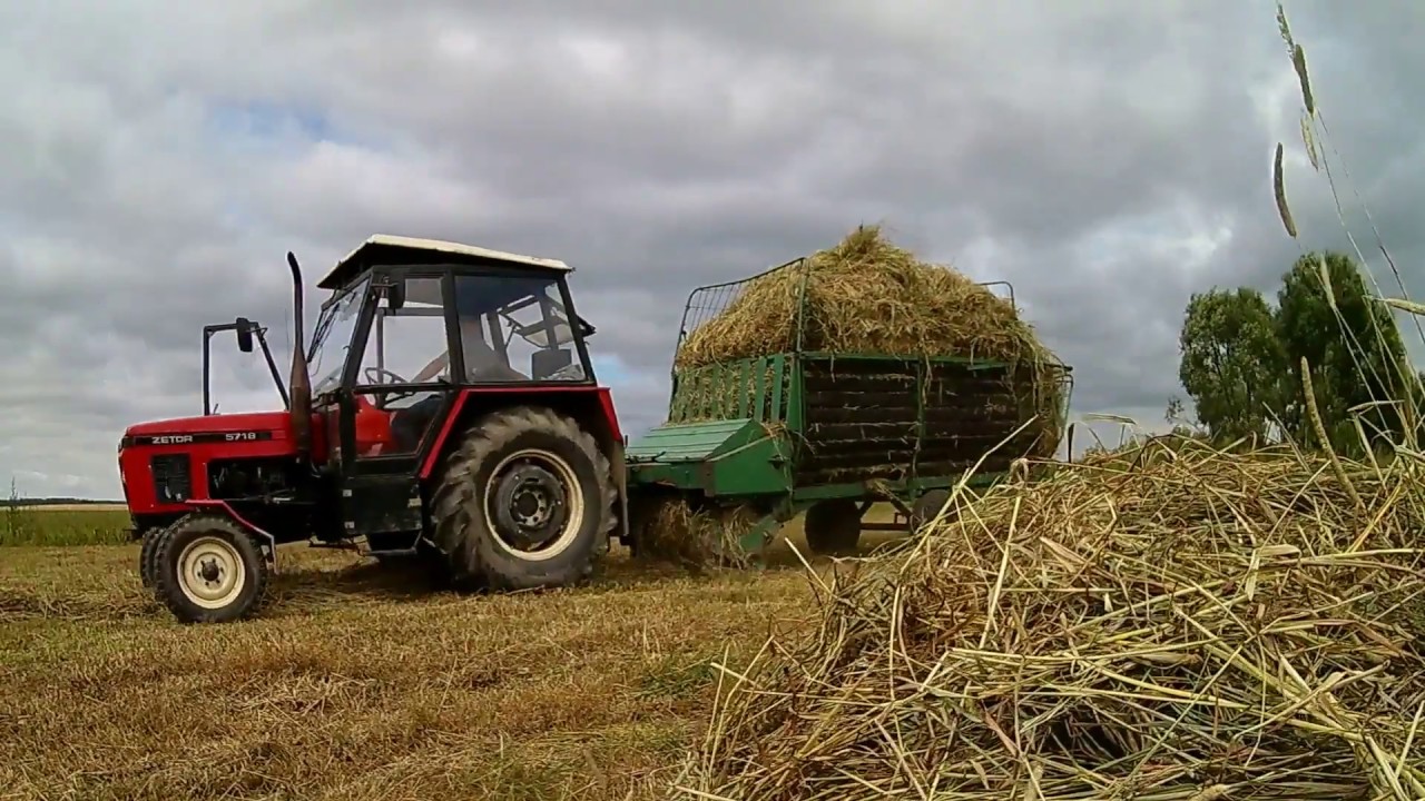 Sianokosy 2K18 Zetor 5718 & Przyczepa samozbierająca