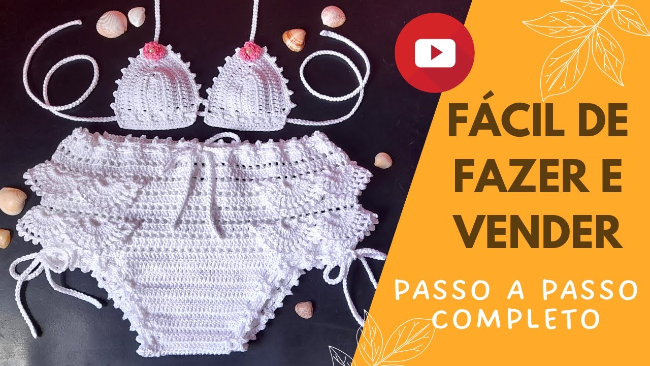 BIQUINI RENDADO FÁCIL DE FAZER