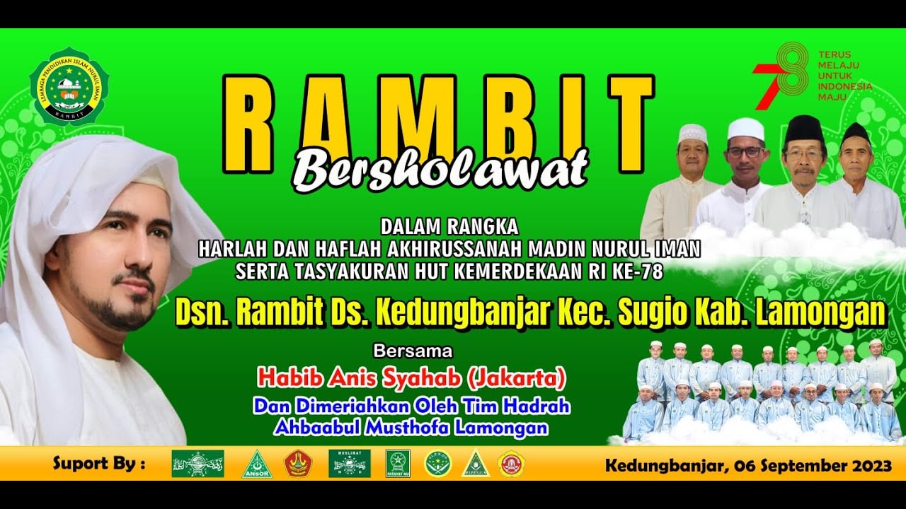 🔴 LIVE RAMBIT BERSHOLAWAT BERSAMA HABIB ANIS SYAHAB (Jakarta) Ft HADRAH AM LAMONGAN
