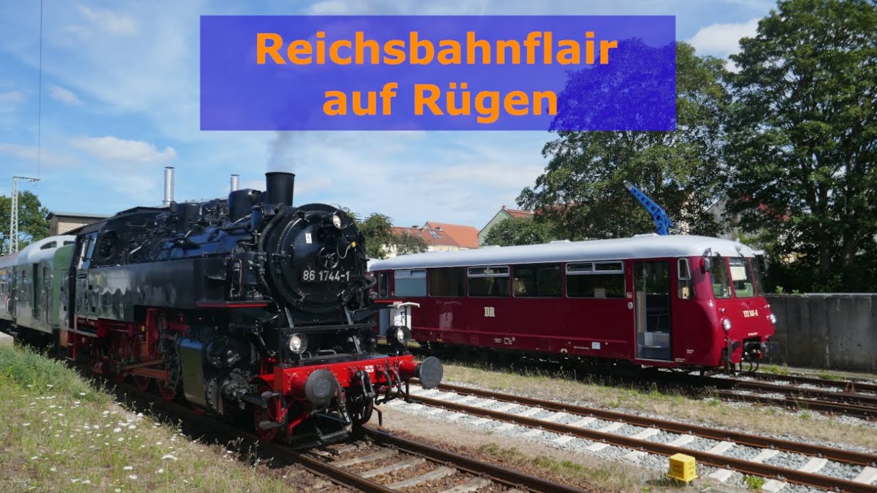 Reichsbahnflair auf R&uuml;gen | Dampflok 86 1744-1 | derSchmalspurprellbock-Short