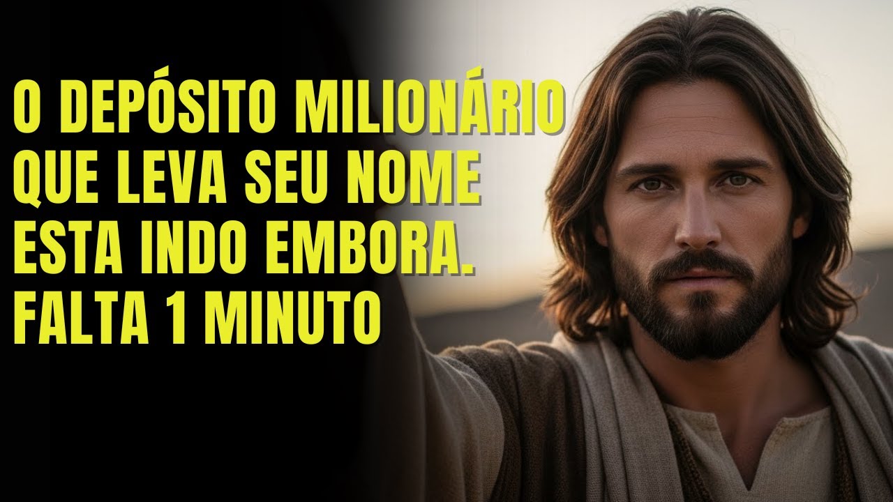 DEUS DIZ: ALERTA! O DEPÓSITO DE DINHEIRO QUE LEVA SEU NOME ESTÁ INDO EMBORA, FALTA SÓ 1 MINUTO