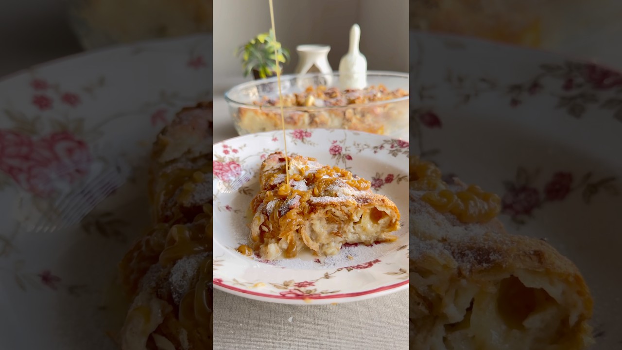 Миндальный хлебный пудинг 