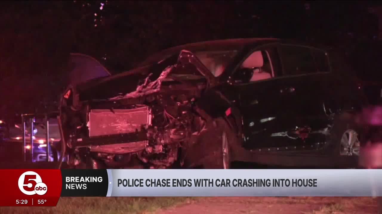 Driver crashes into Garfield Heights home following police pursuit