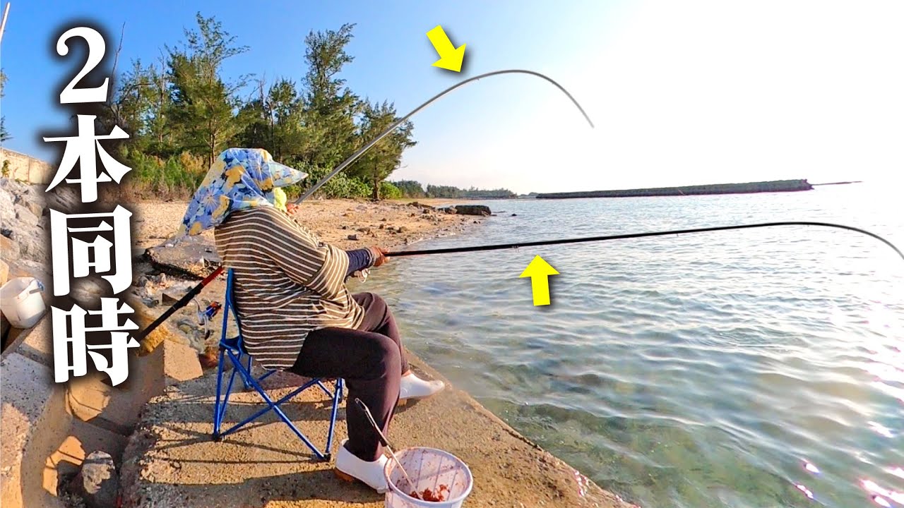 達人おばーが小魚で泳がせ釣りすると…【伊是名島泳がせ釣り】