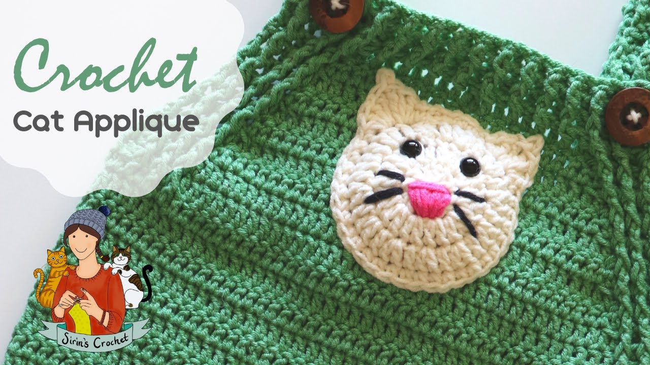 Crochet Easy Cat Applique
