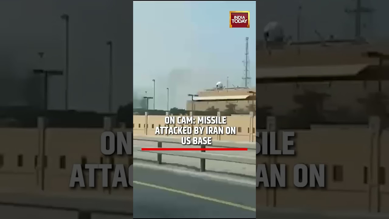 ON CAM: Iranian Missile Strike Hits US Military Base in Bahrain Amid Gulf Conflict | #shorts