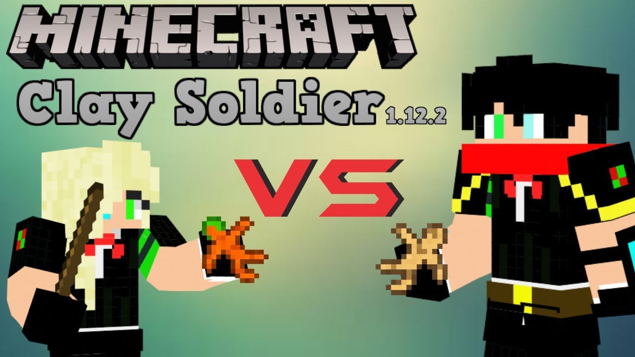 Minecraft Mod Showcase - The Carrot Army VS The Potato Army (Clay Soldier Mod 1.12.2)
