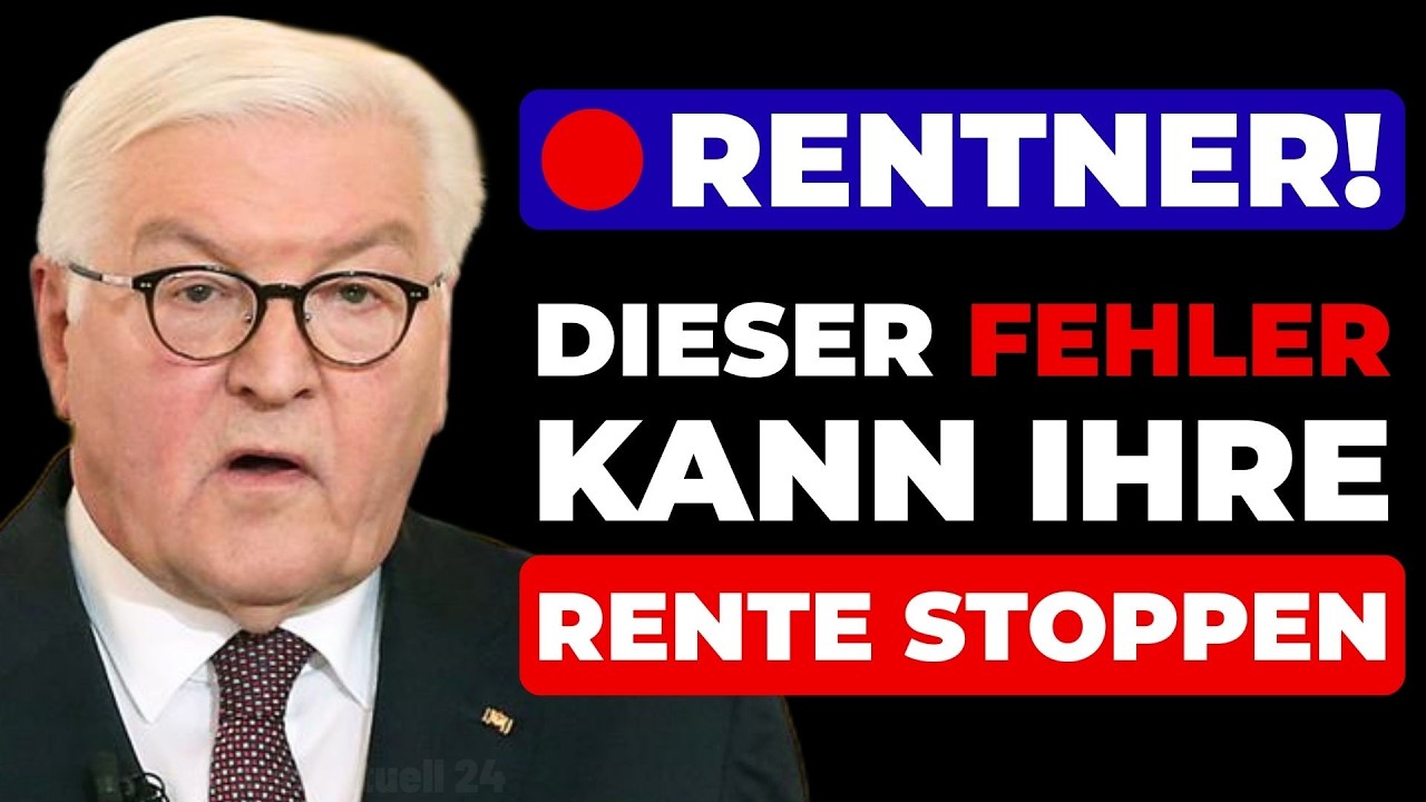 🔴 Dieser Fehler kann Ihre Rente stoppen 👉 Finanzamt warnt DRINGEND