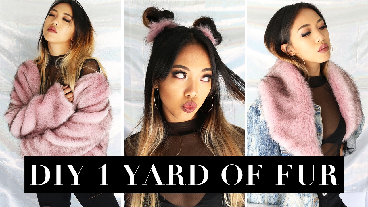 DIYs From 1 Yd of Faux Fur : Fur Coat, Clutch, Stole, Fox Tail, Hair Ties | DIY | Nava Rose