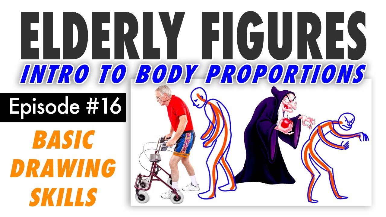 Draw Old People! Basic Elderly Body Proportions – Free Basic Drawing Class #16 (live stream + Q&A)
