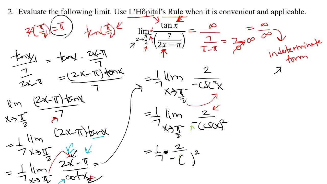 Section 4.7 (Part 1) - L’Ho ̂pital’s Rule