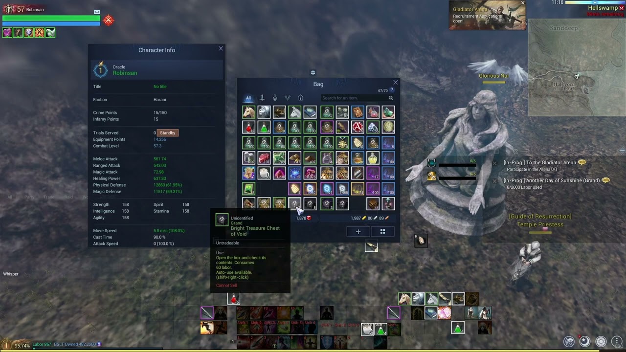 Ancestral Farming as Oracle (Archery,Vitalism,Auromancy) in Halcyona Hideout. ArcheWorld Gameplay.