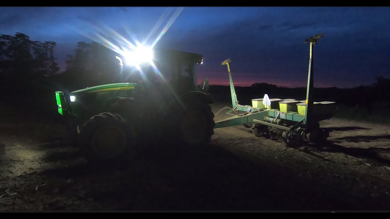 Planting corn into the night
