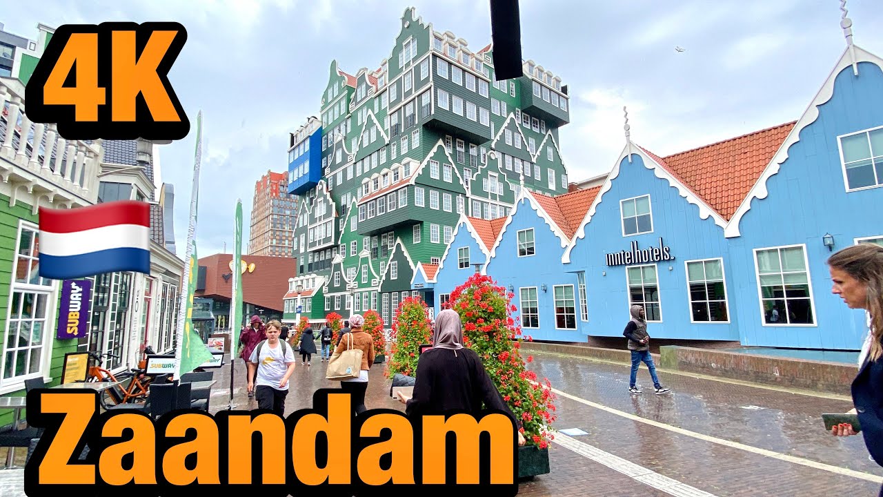 زاندام الهولندية! Relaxing Walk in the Rain in Zaandam|4K