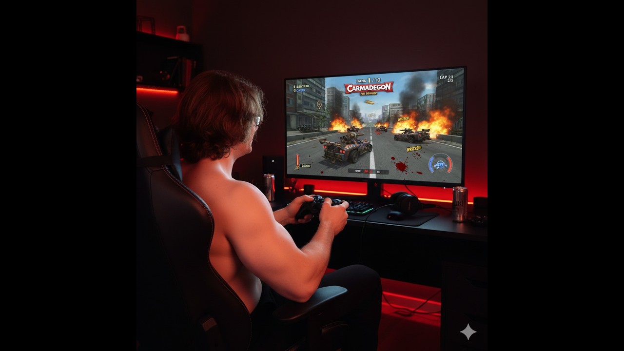 Playing Carmageddon Max Damage, til it CRASHES LOL