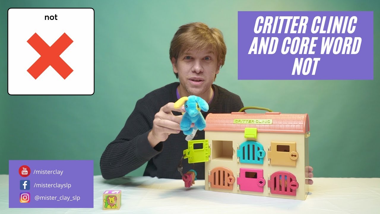 Core Word Activities “NOT” with B Toys Critter Clinic | Fluent AAC ✨