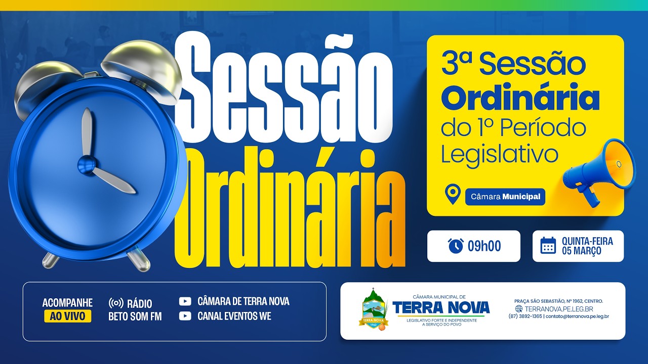 Adriana: Pronunciamento 3ª Sessão Ordinária do Primeiro Período Legislativo da Câmara Municipal