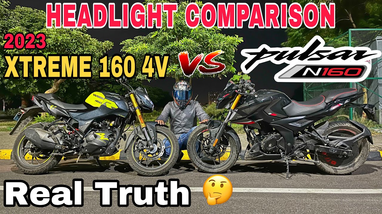 Pulsar N160 Vs Hero Xtreme 160 4v Bs7 Headlight Light Comparison || Bajaj Vs Hero || Headlight Test