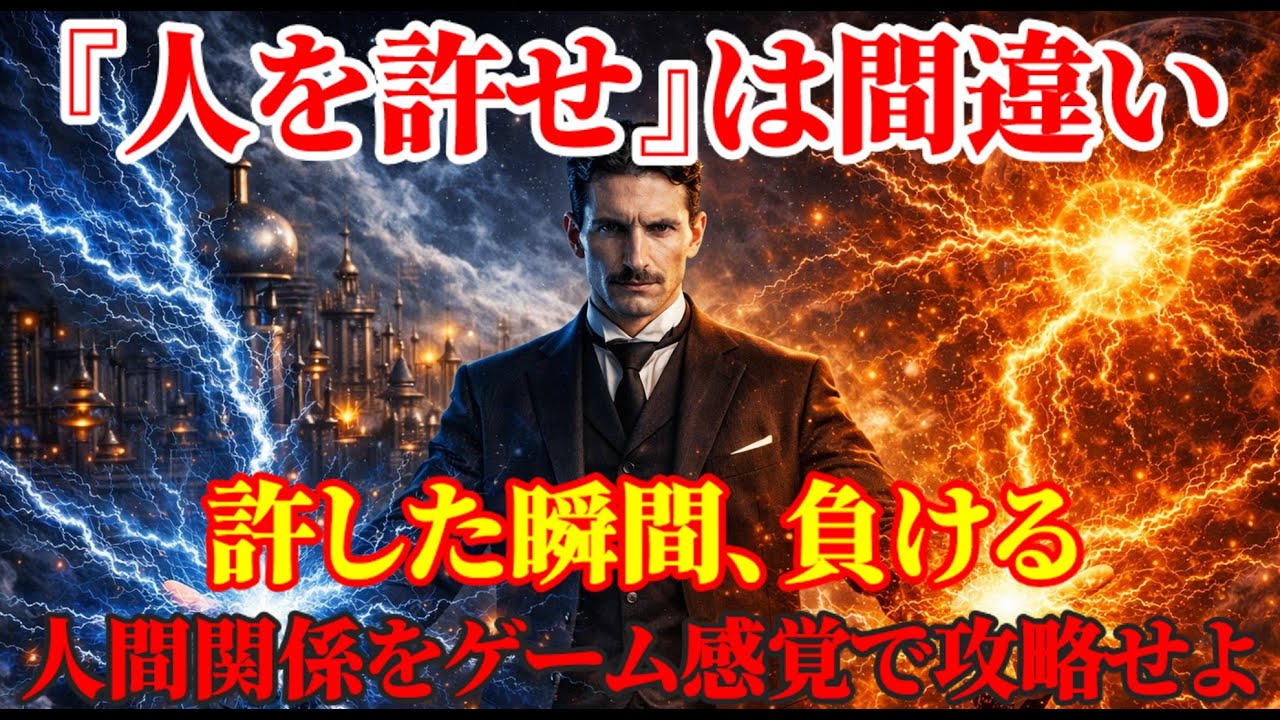 【二コラ・テスラ】『人を許せ』は間違いです。許した瞬間、あなたは負ける。人間関係をゲーム感覚で攻略しなさい。｜周波数｜名言｜偉人｜成功哲学｜人生