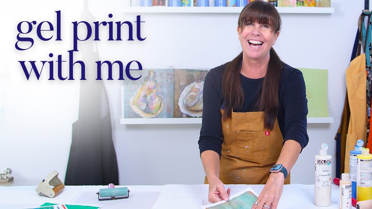 Gel Print With Me! Stunning Papers for a GIANT 6 ft Collage!