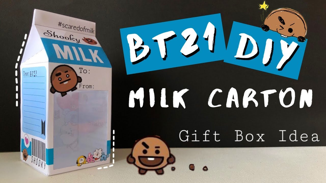 BT21 DIY Shooky Milk Carton (Gift Box)