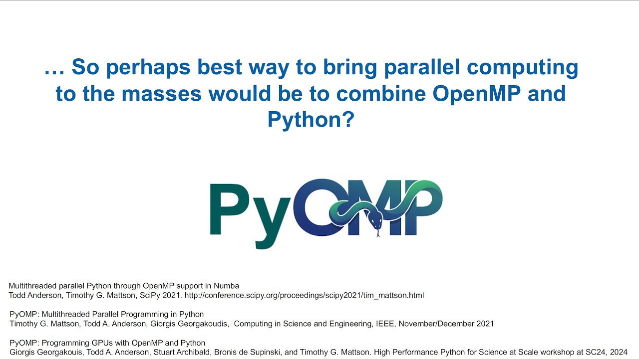 PyOMP: Writing HPC code in Python