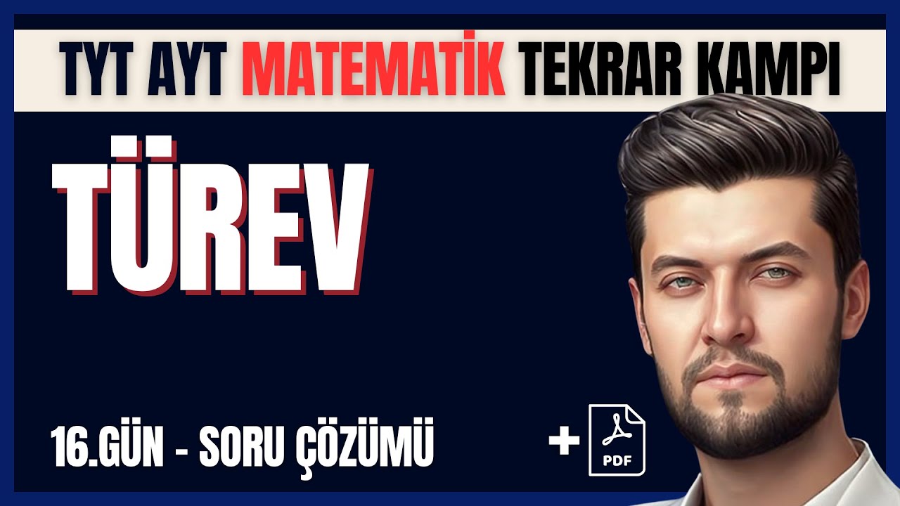TYT AYT Matematik Tekrar Kampı | 16.Gün | Türev Soru Çözümü #tyt #ayt