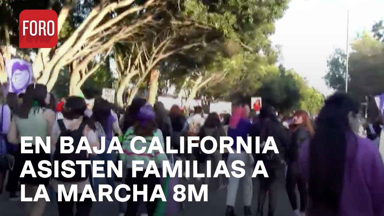 Marcha 8M: cientos de mujeres marchan en Tijuana - N+