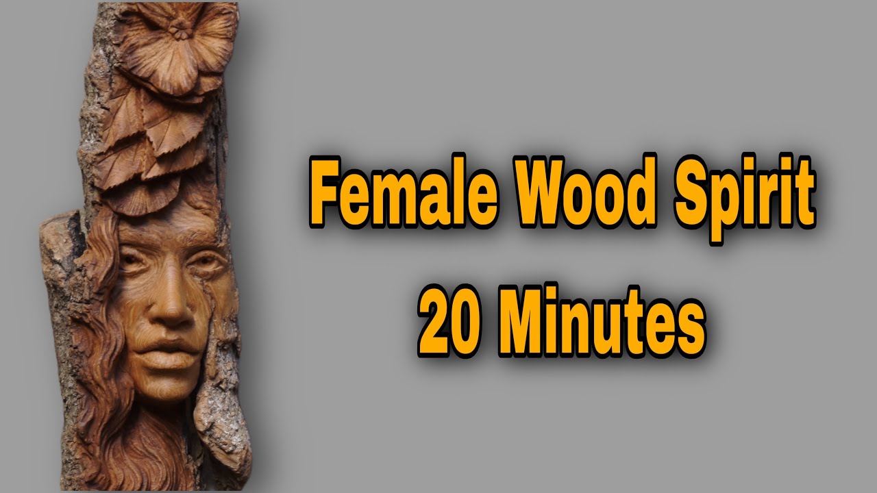 Carving a Lady of the Woods in Cottonwood Bark 