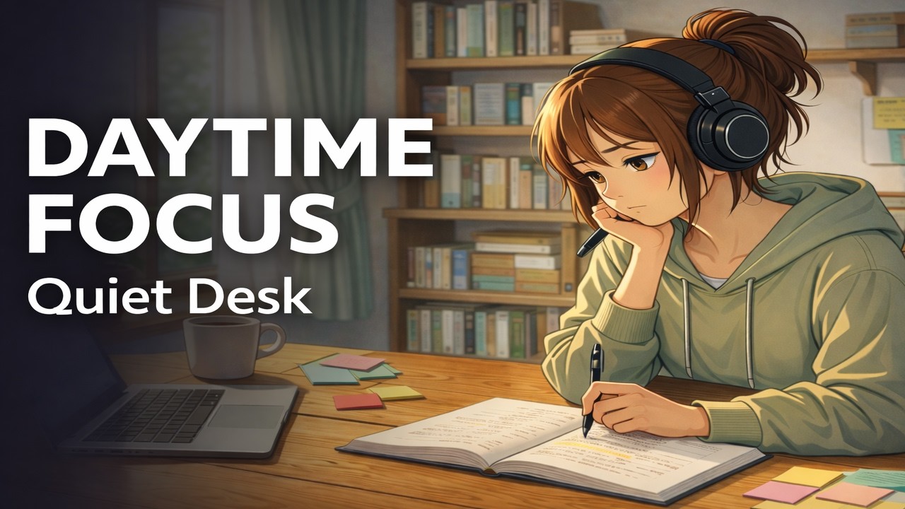 Clean Focus — 2 Hour Deep Work Session | Calm Lo-Fi Study Ambience