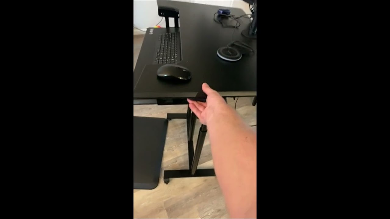 Review VIVO Mobile Height Adjustable Table, Stand Up Desk Cart with Sliding Keyboard Tray, Computer