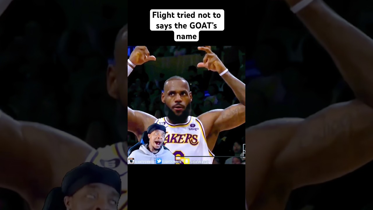 Flight tried not to says the GOAT&rsquo;s name #flight #basketball #lebronjames #lebron