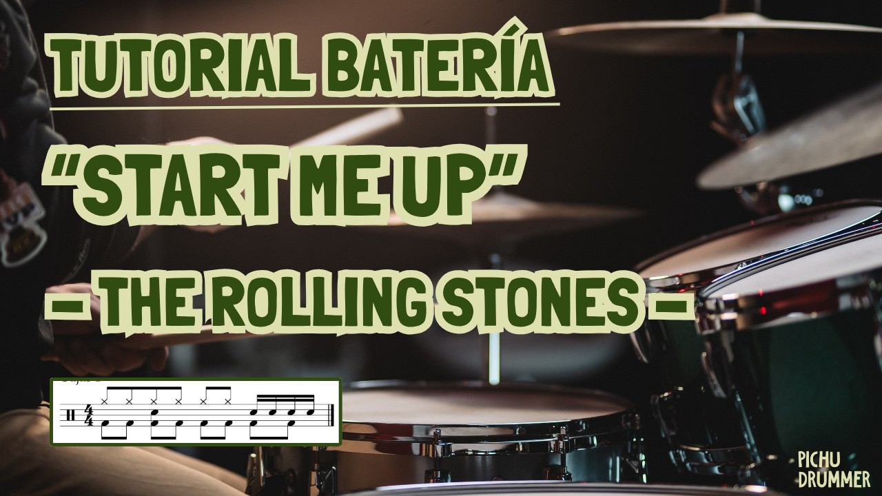 Cómo tocar START ME UP en BATERÍA - The Rolling Stones (TUTORIAL Español)