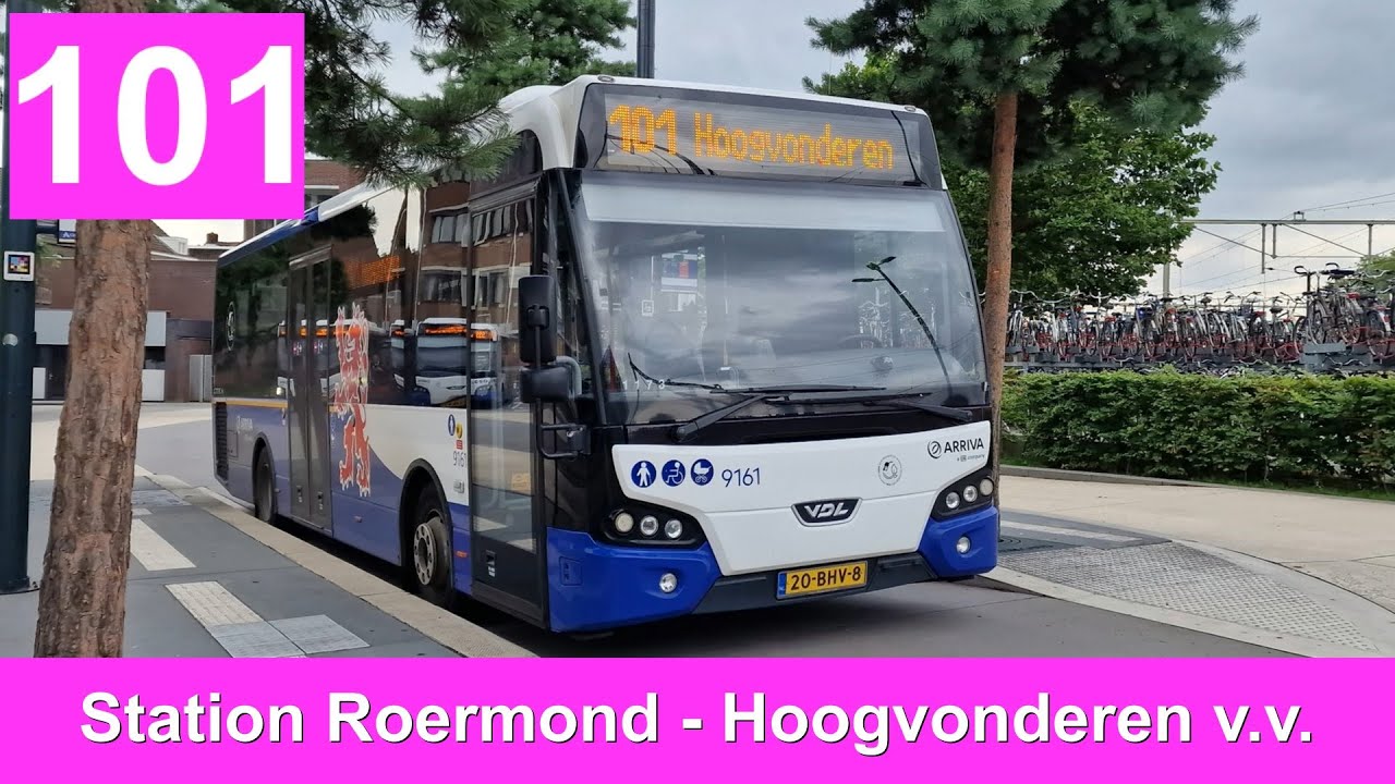 Arriva lijn 101: Station Roermond - Hoogvonderen - Station Roermond | Arriva 9161 | 2024